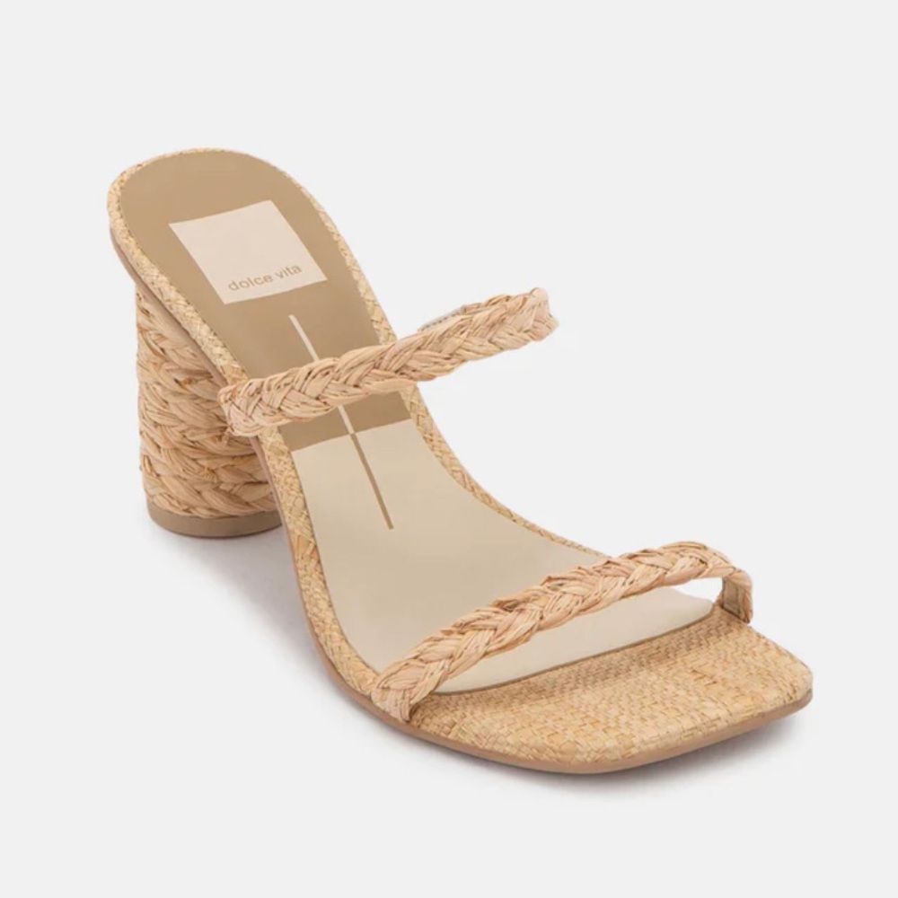 Dolce Vita Noles Heels NATURAL RAFFIA - Picture 3 of 15